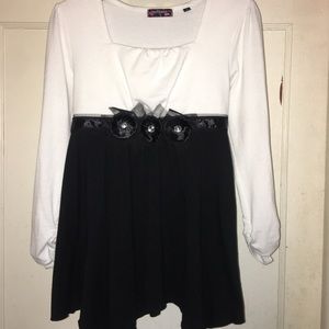 Girl's handkerchief hem blouse - size medium